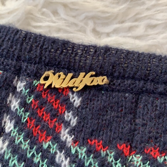 Wildfox white label plaid lenon sweater knit Xsml - Picture 10 of 11